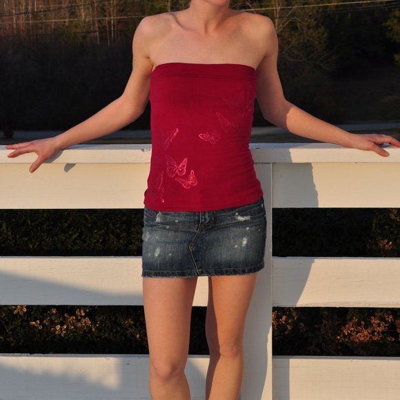 Womens Tilt miniskirt, sz 00, factory distressing - Picture 9 of 10